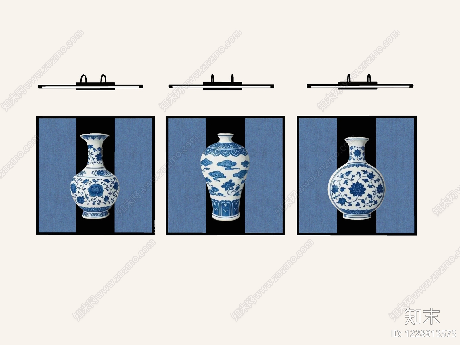 新中式挂件SU模型下载【ID:1228913575】