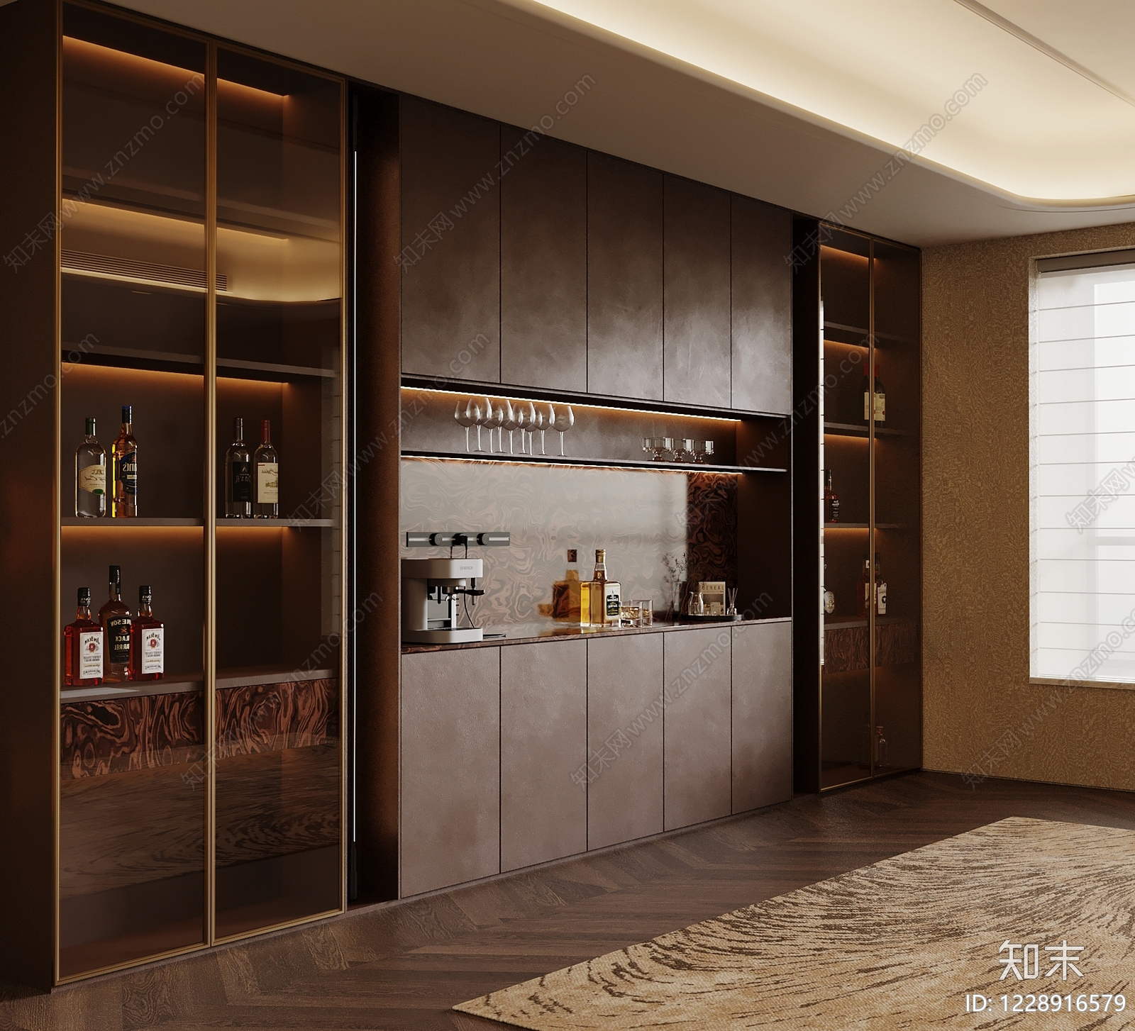 中古风酒柜SU模型下载【ID:1228916579】