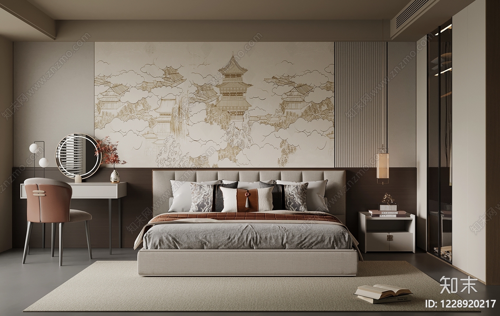 家居卧室SU模型下载【ID:1228920217】