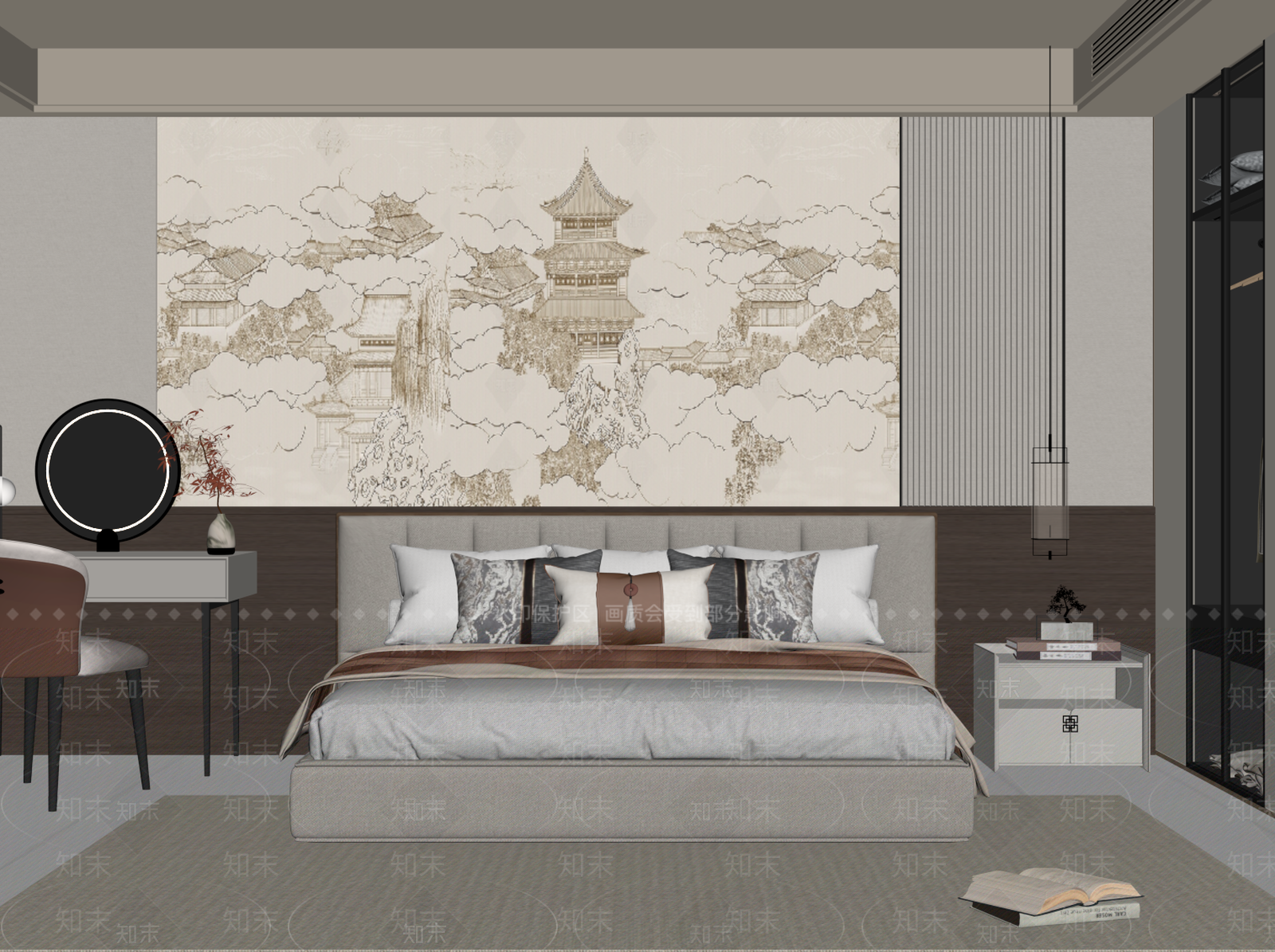 家居卧室SU模型下载【ID:1228920217】