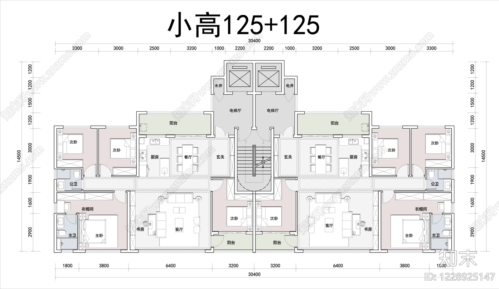 住宅楼建筑cad施工图下载【ID:1228925147】