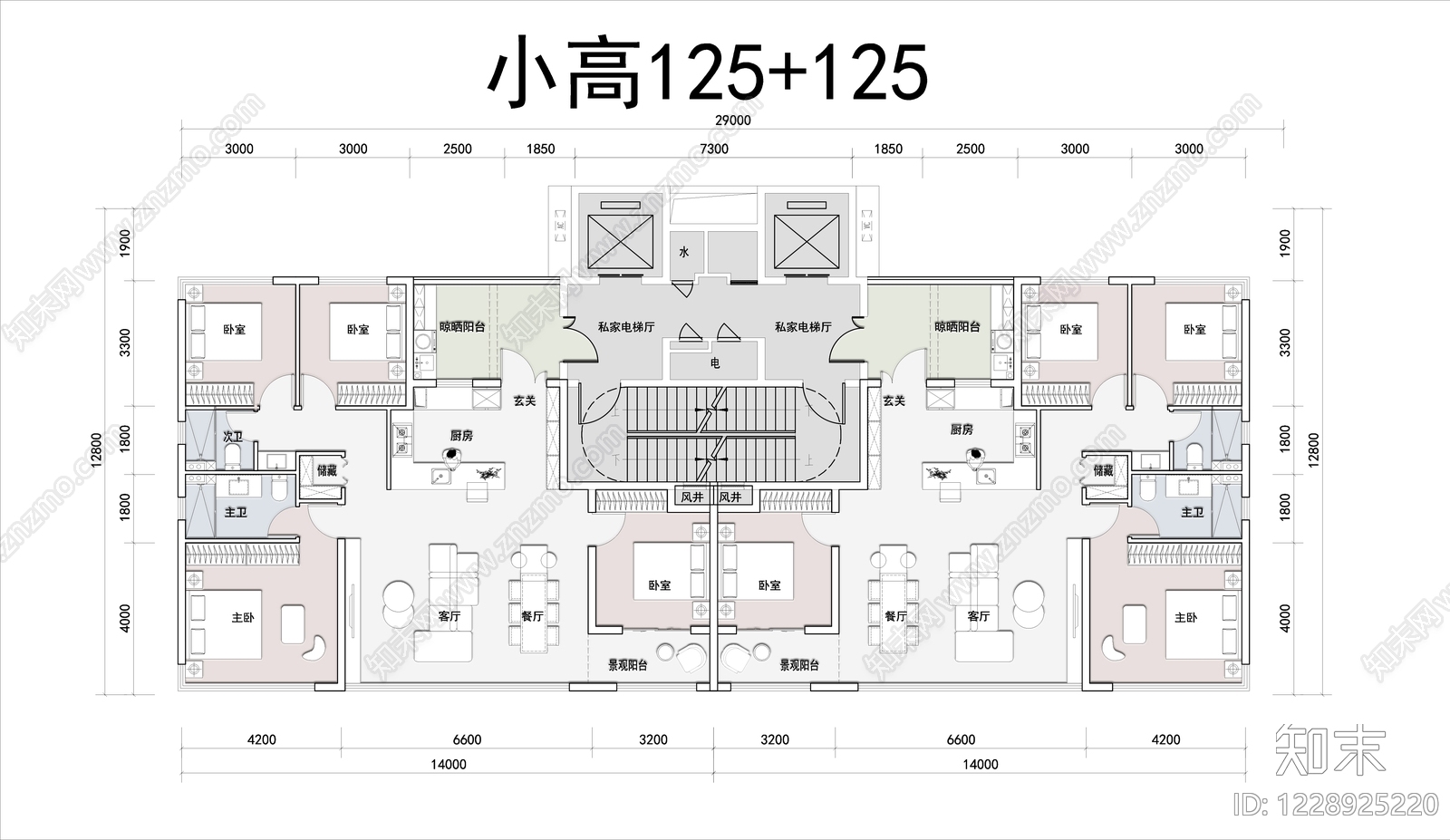 住宅楼建筑cad施工图下载【ID:1228925220】