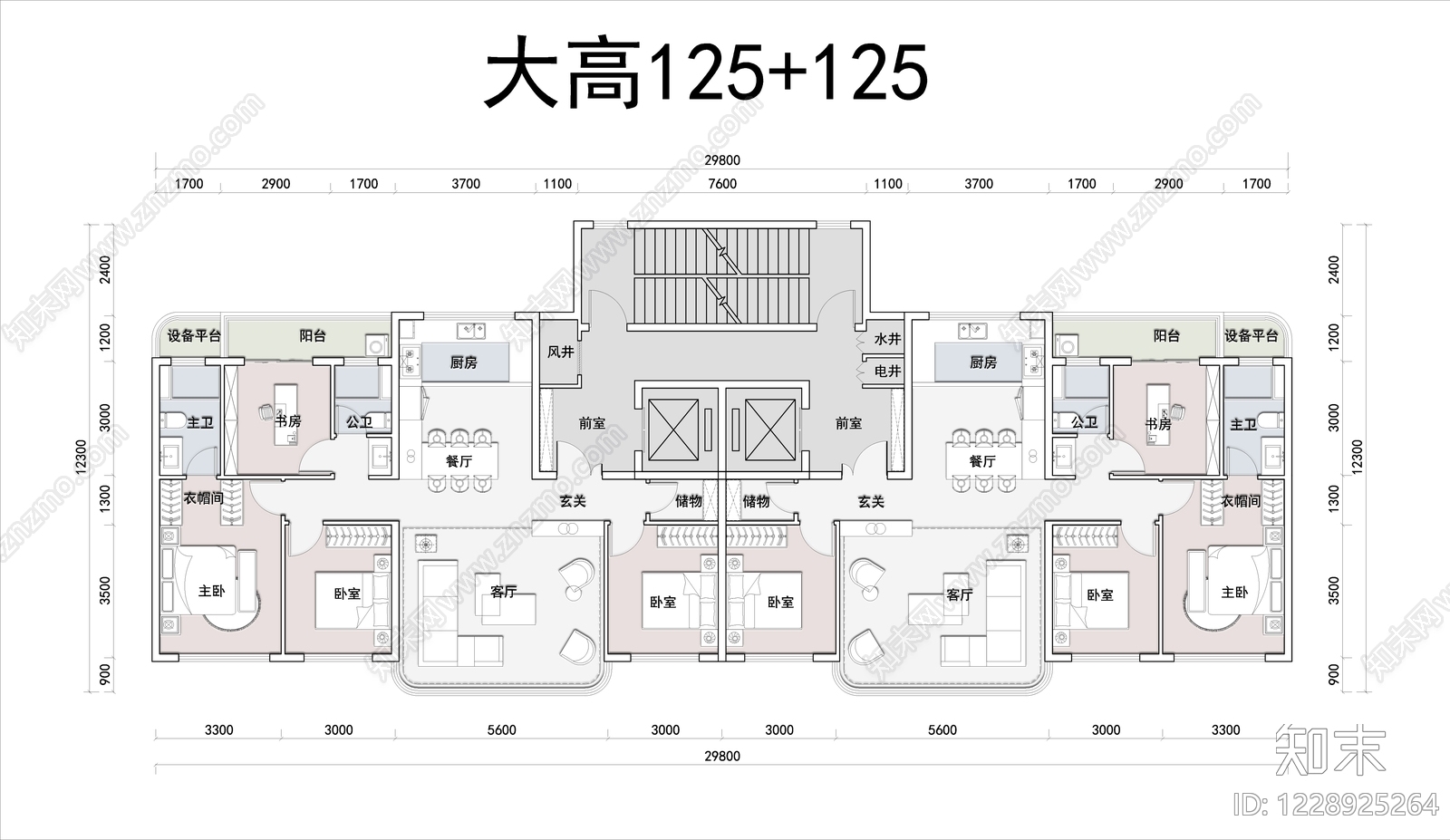 住宅楼建筑cad施工图下载【ID:1228925264】
