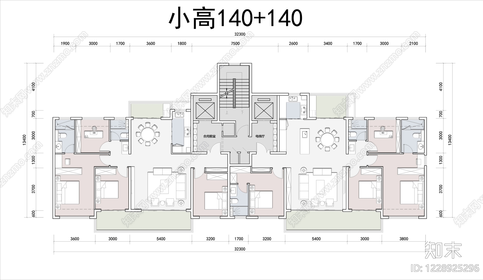 住宅楼建筑cad施工图下载【ID:1228925296】