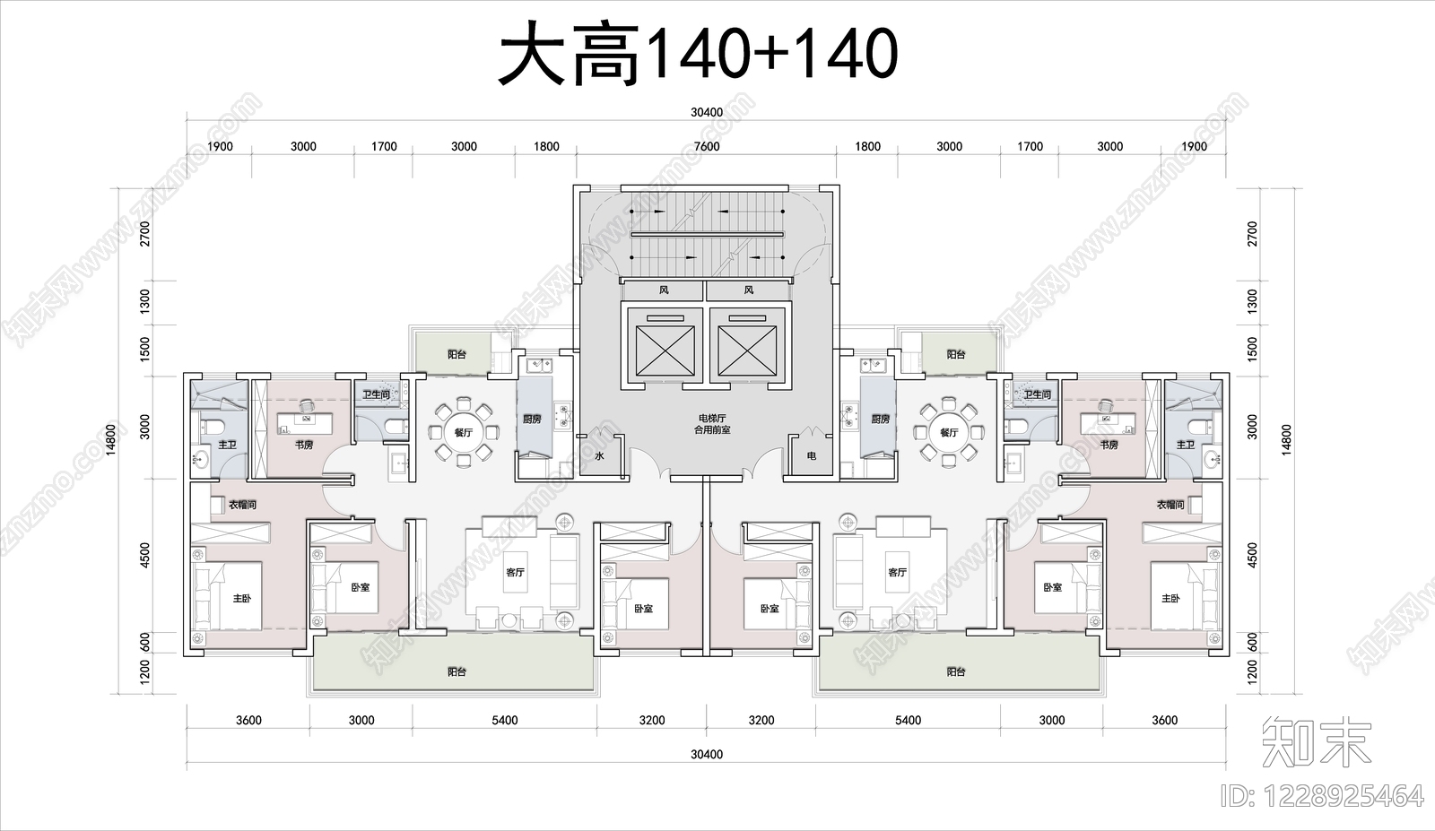 住宅楼建筑cad施工图下载【ID:1228925464】