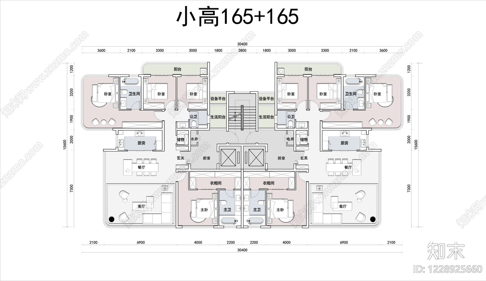 住宅楼建筑cad施工图下载【ID:1228925660】