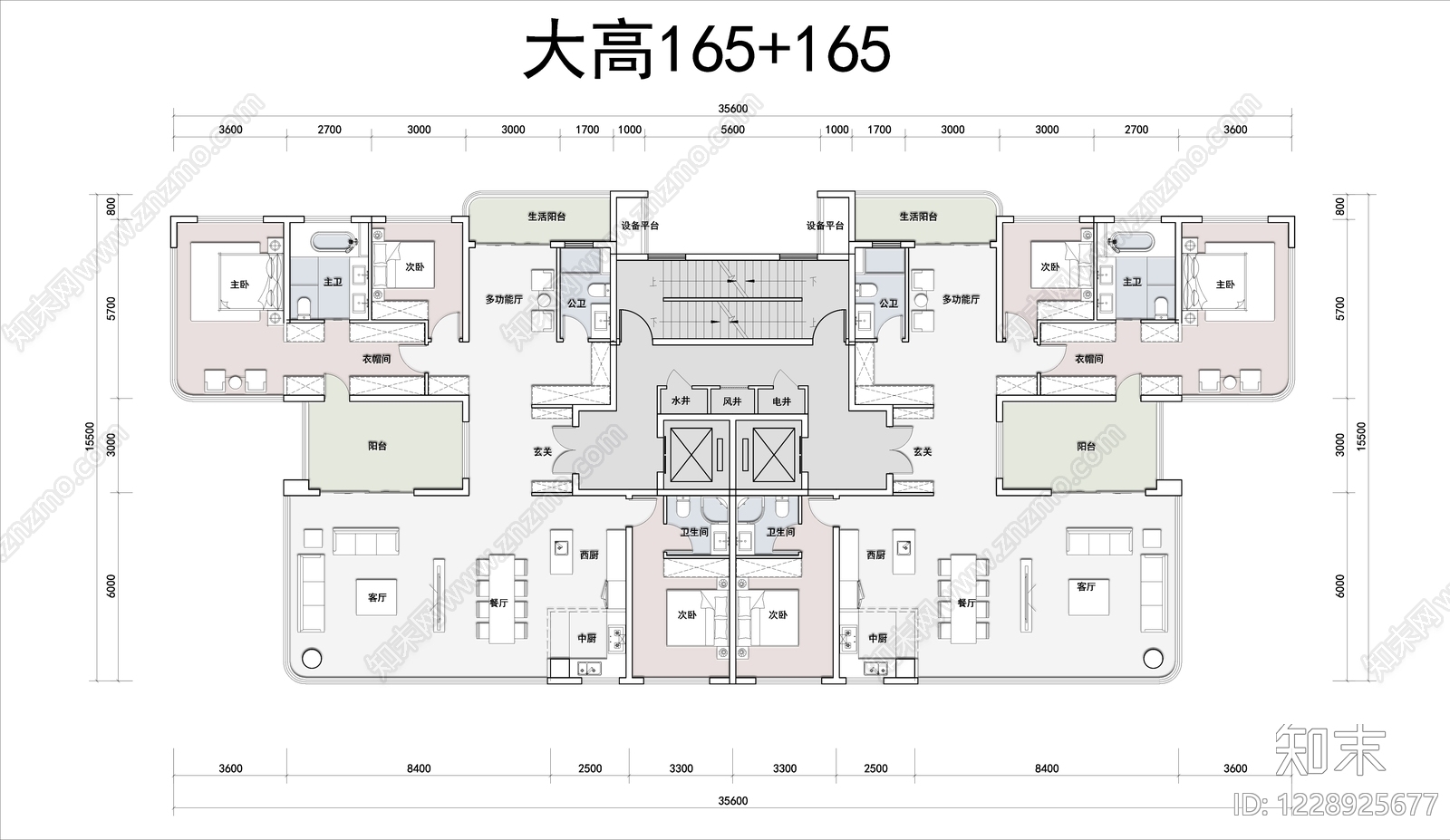 住宅楼建筑cad施工图下载【ID:1228925677】
