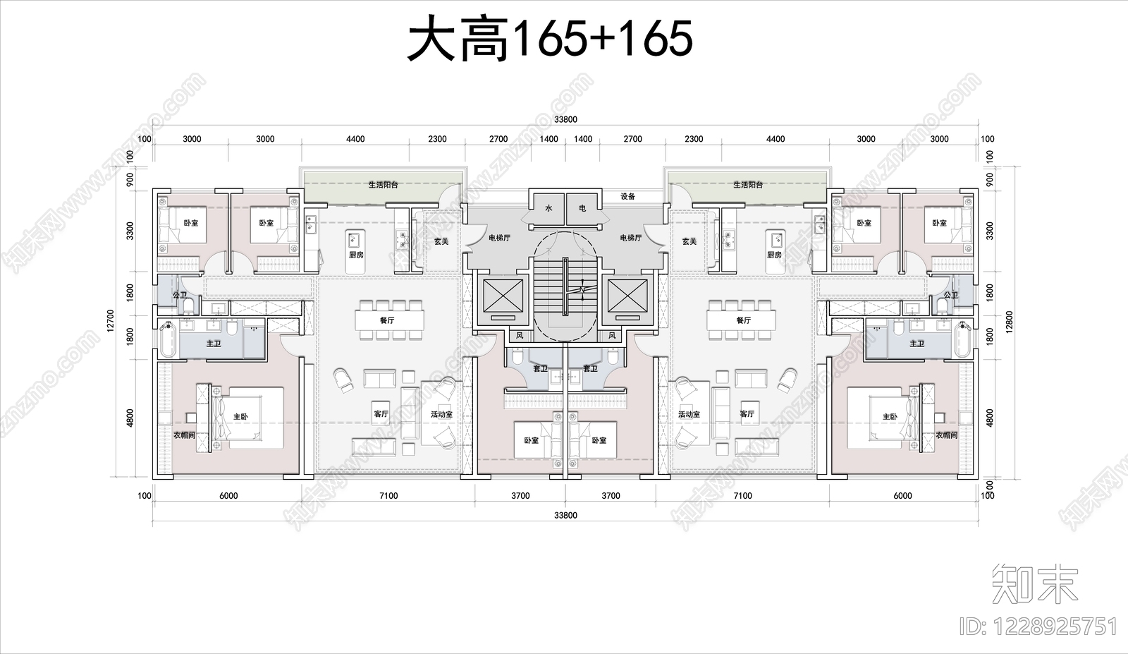 住宅楼建筑cad施工图下载【ID:1228925751】