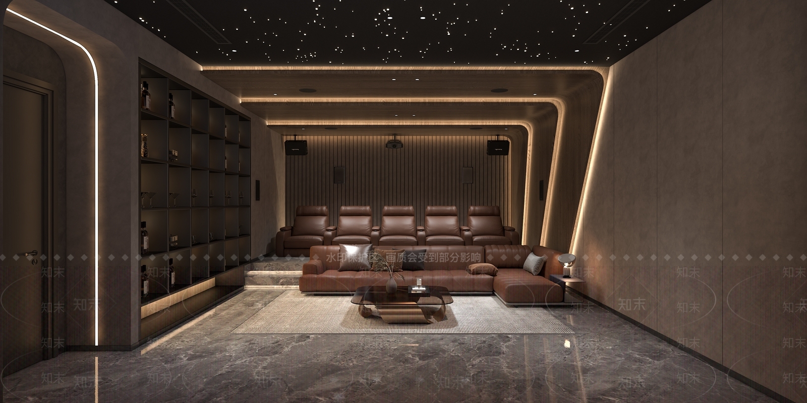 意式极简影音室3D模型下载【ID:1228928969】