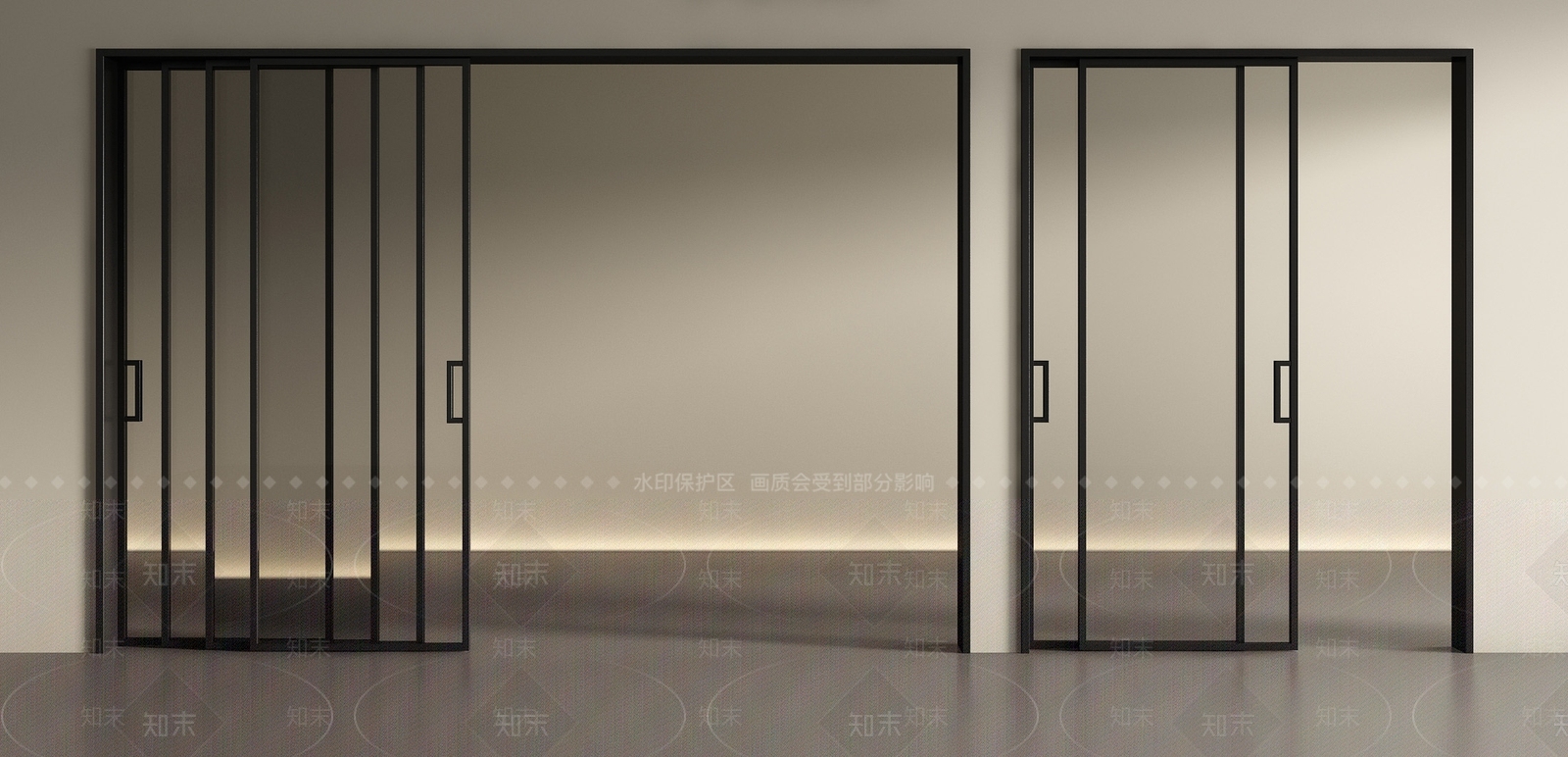 极简推拉门SU模型下载【ID:1228930763】