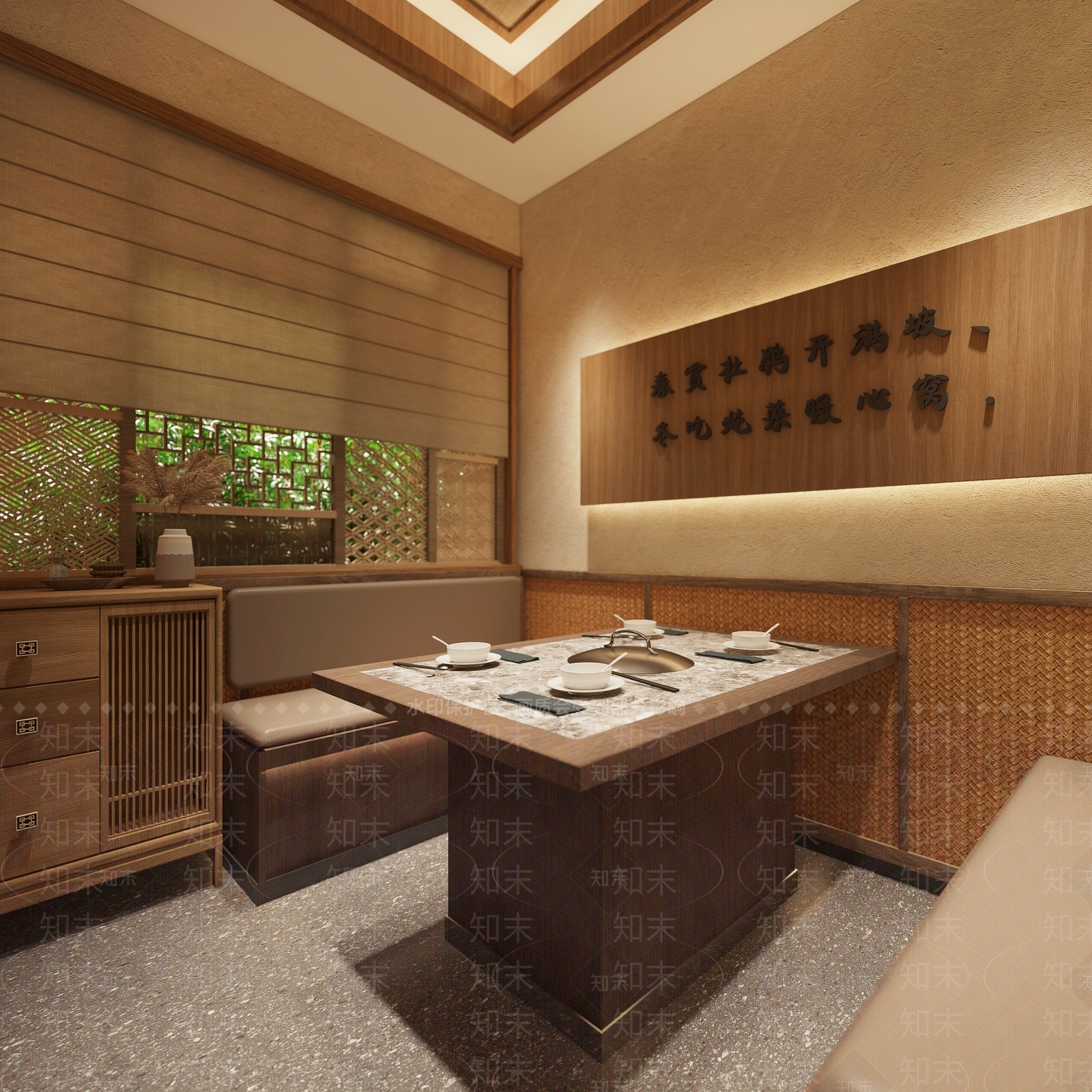 新中式包厢3D模型下载【ID:1228931599】