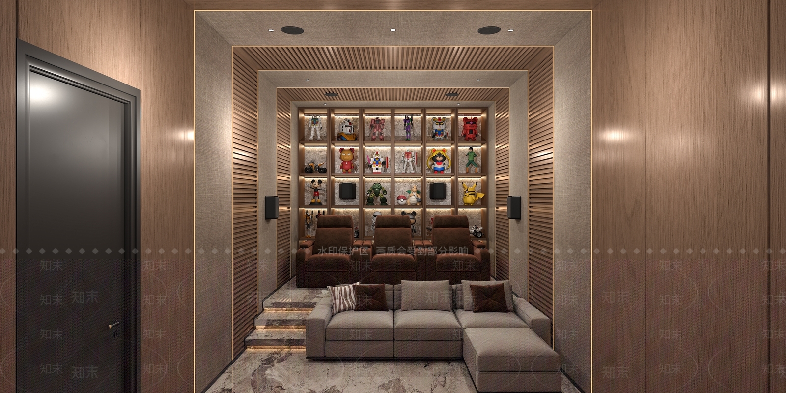 轻奢影音室3D模型下载【ID:1228934074】