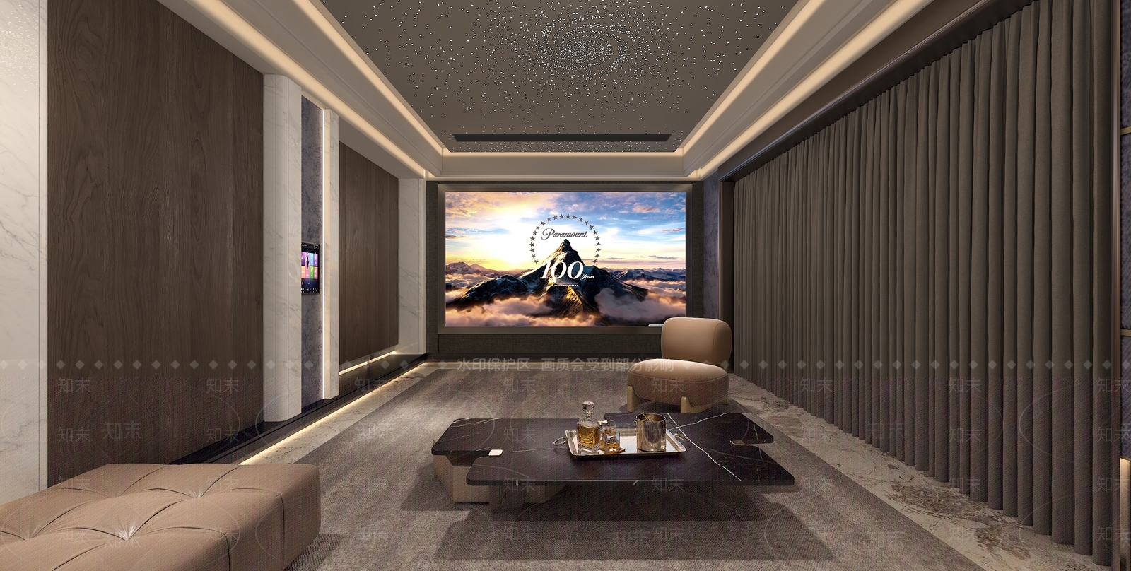 轻奢影音室3D模型下载【ID:1228936580】