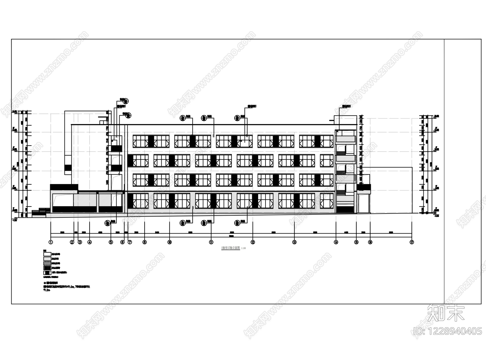 学校建筑cad施工图下载【ID:1228940405】