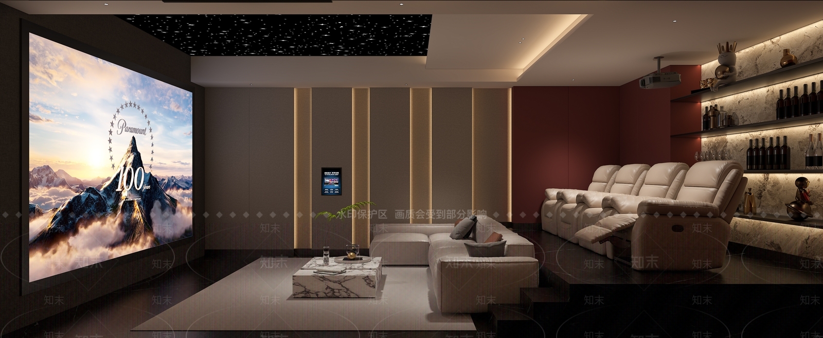 意式极简影音室3D模型下载【ID:1228941465】