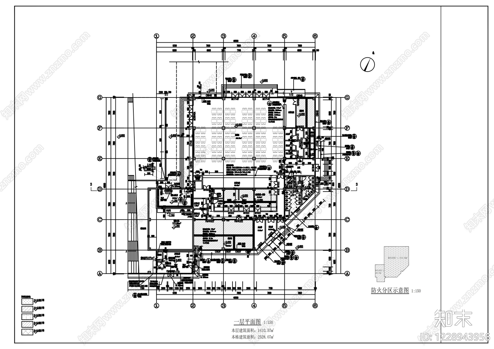 学校建筑cad施工图下载【ID:1228943956】