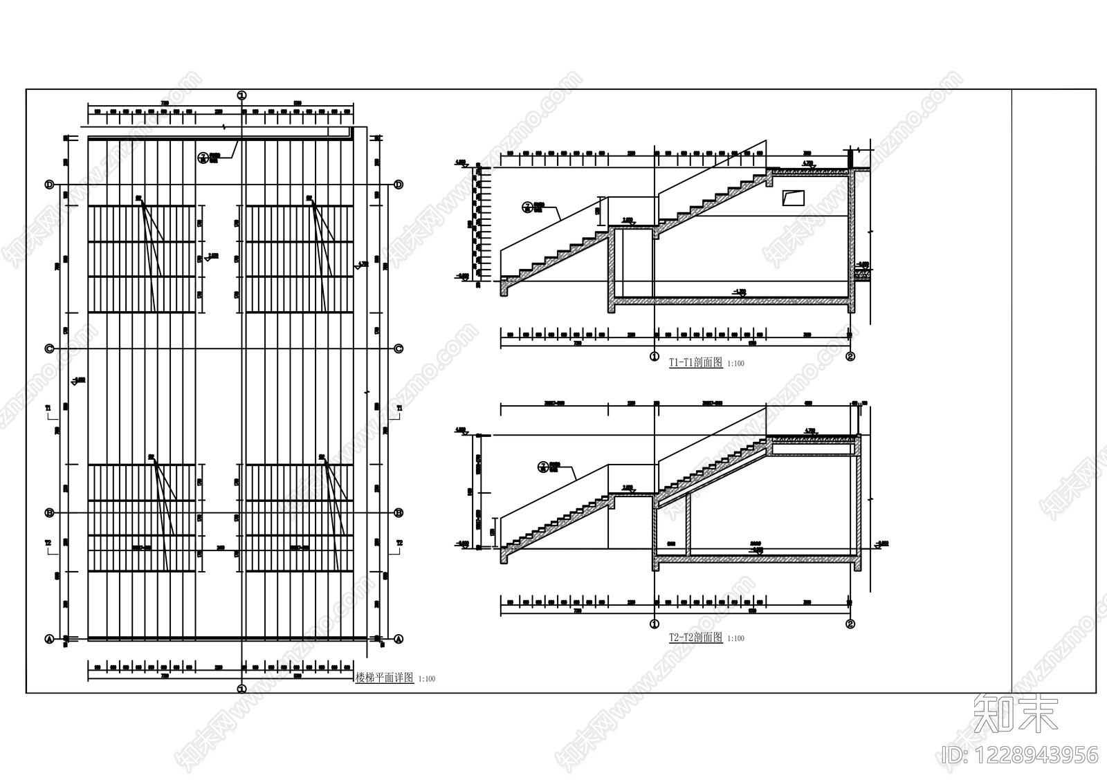 学校建筑cad施工图下载【ID:1228943956】