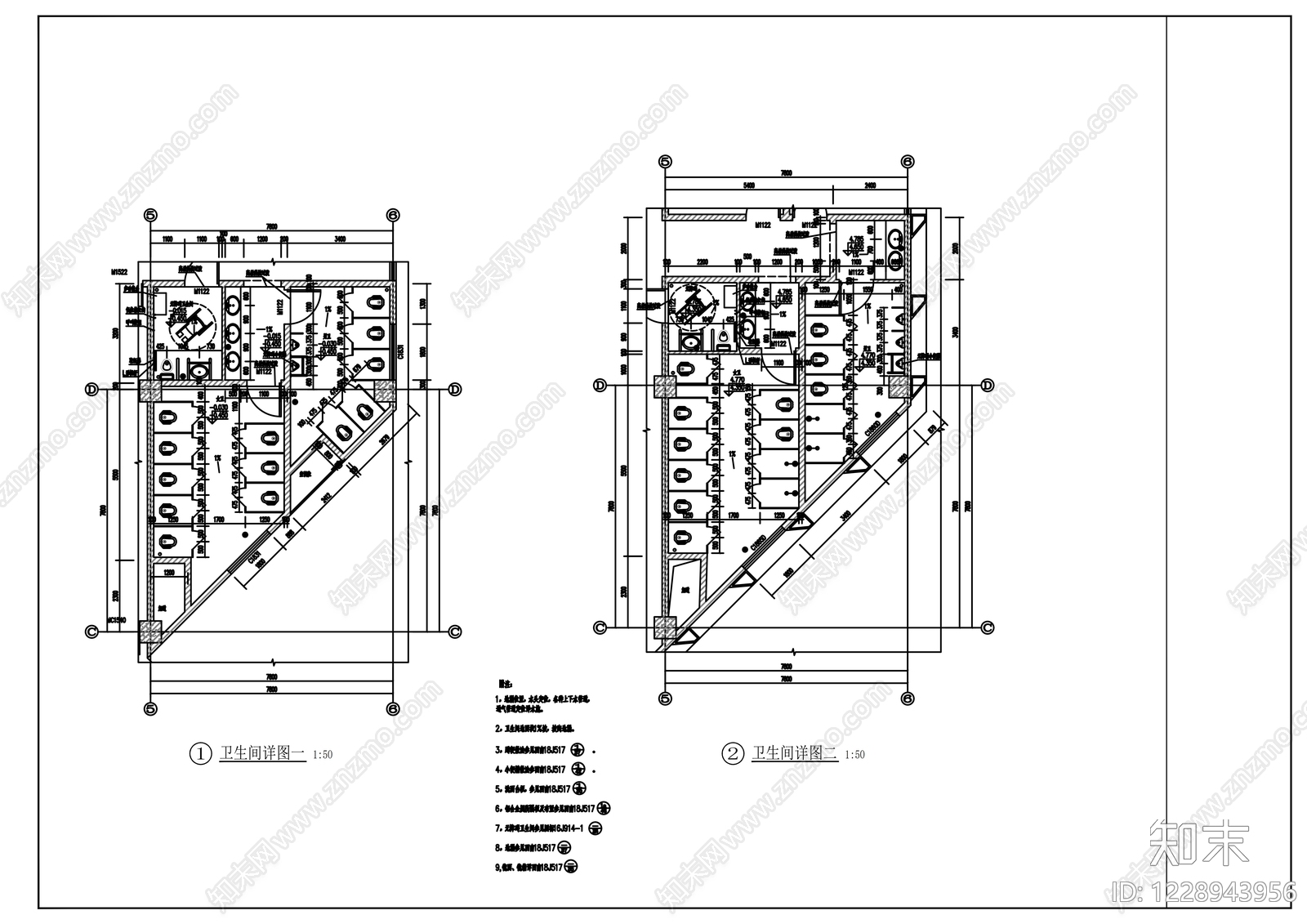 学校建筑cad施工图下载【ID:1228943956】
