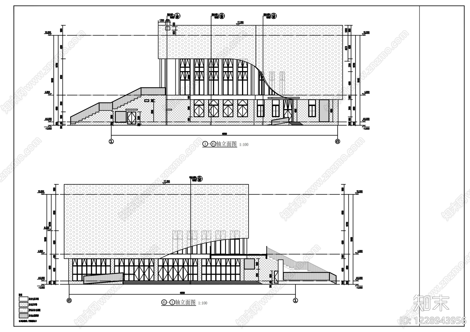 学校建筑cad施工图下载【ID:1228943956】