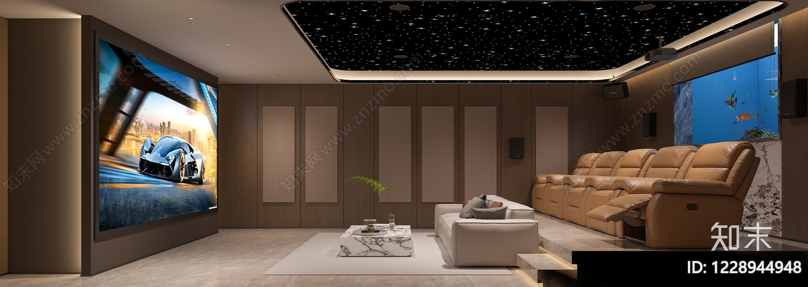 现代影音室3D模型下载【ID:1228944948】