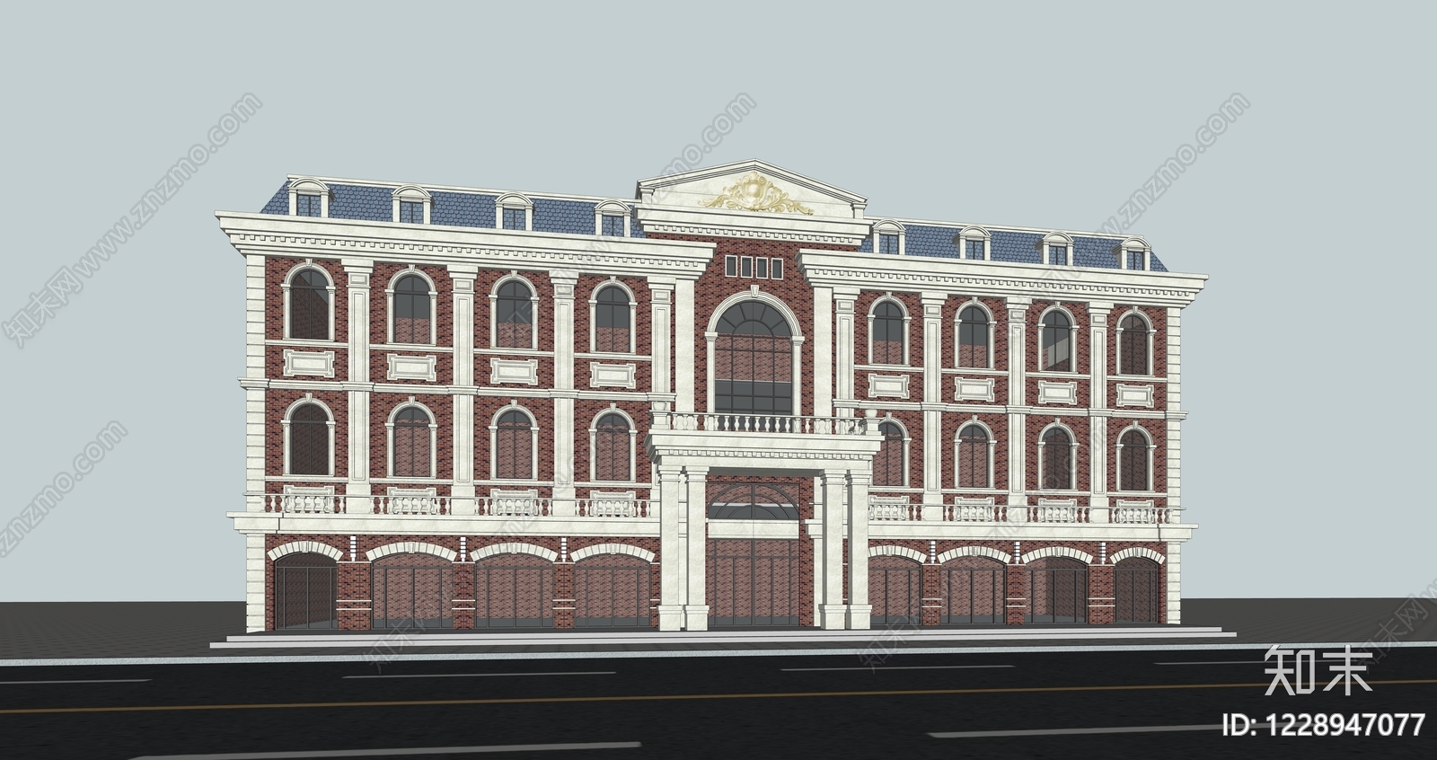 欧式其他商业建筑SU模型下载【ID:1228947077】