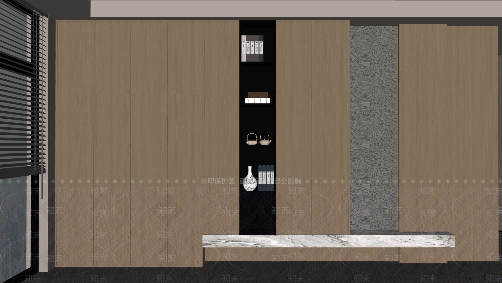 新中式衣柜SU模型下载【ID:1228950613】