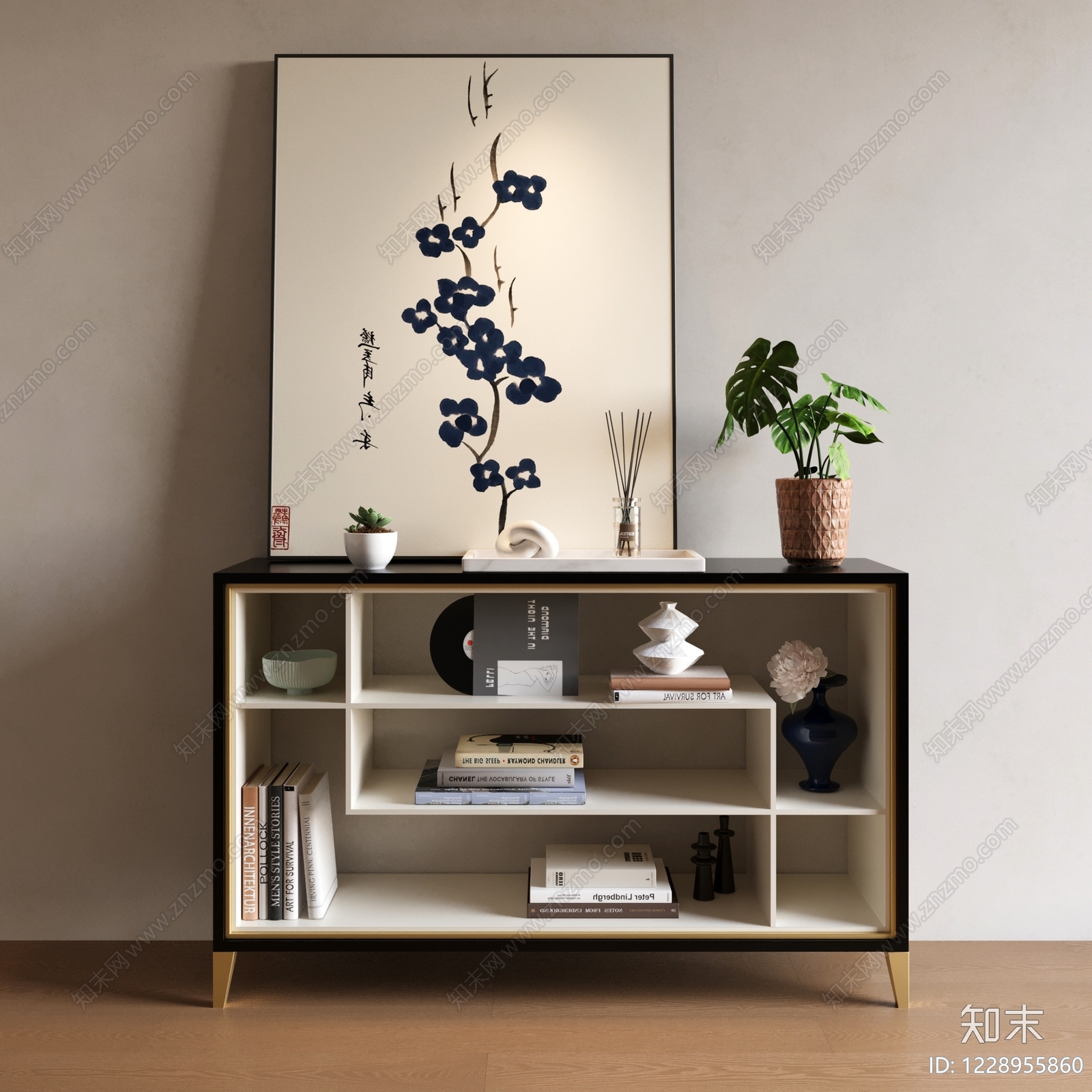 新中式储物柜3D模型下载【ID:1228955860】