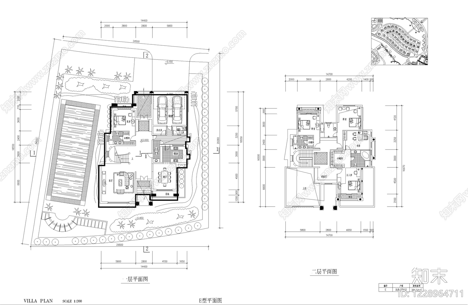 别墅建筑cad施工图下载【ID:1228964711】