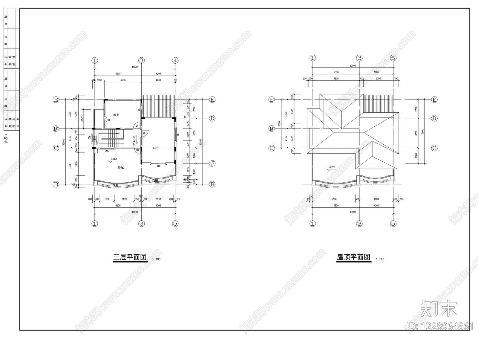 别墅建筑cad施工图下载【ID:1228964861】
