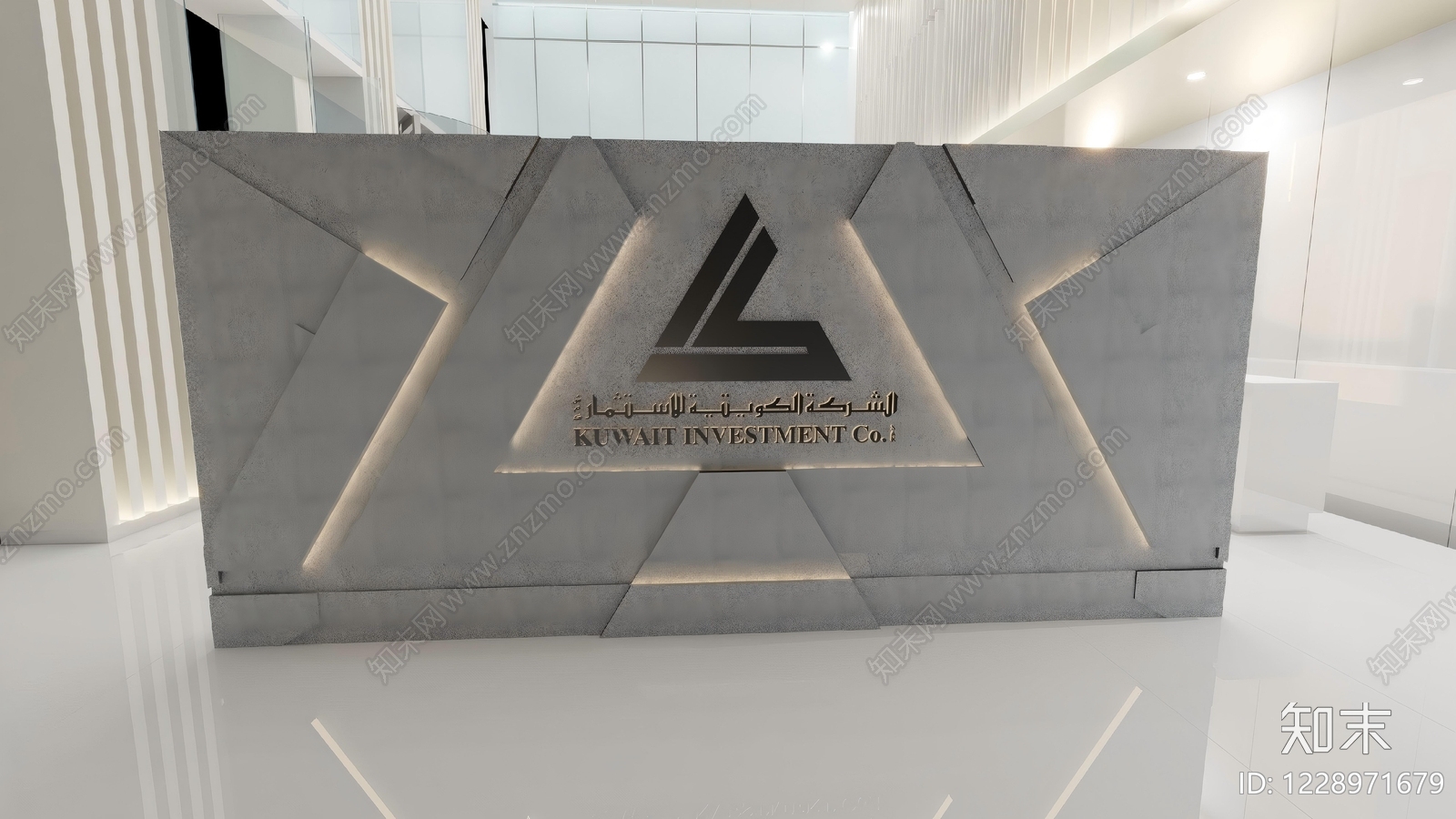 现代形象墙3D模型下载【ID:1228971679】