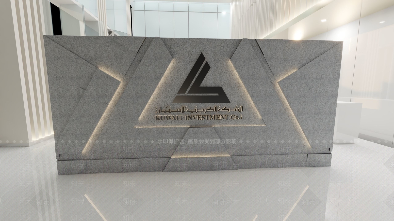 现代形象墙3D模型下载【ID:1228971679】