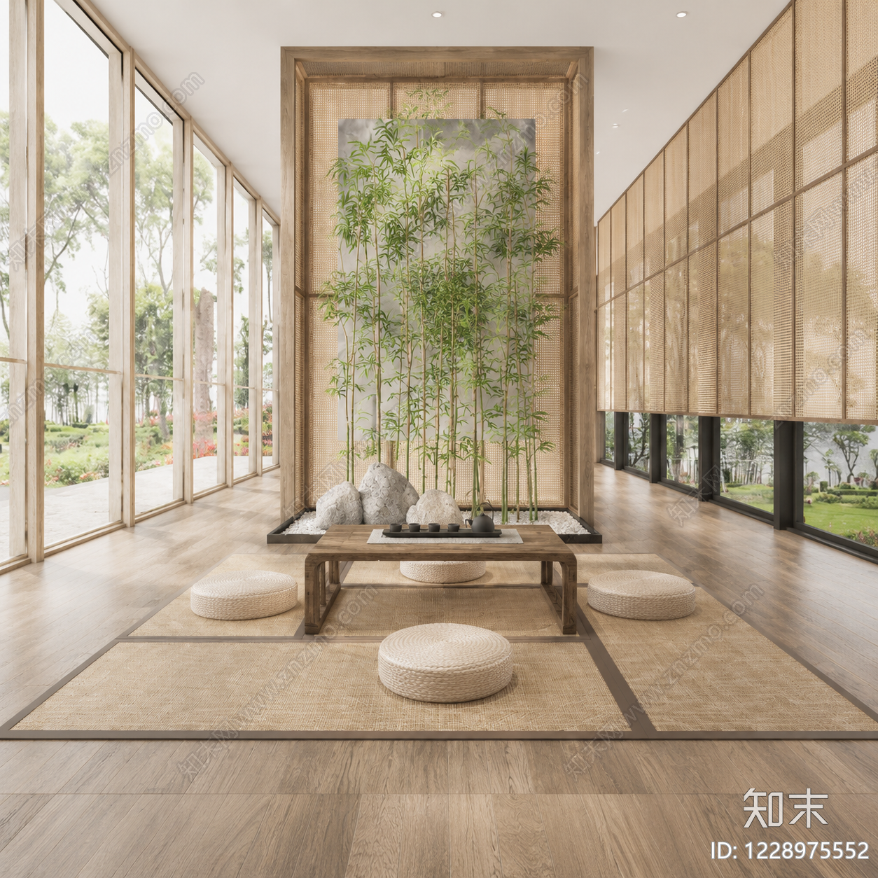 禅意茶馆SU模型下载【ID:1228975552】
