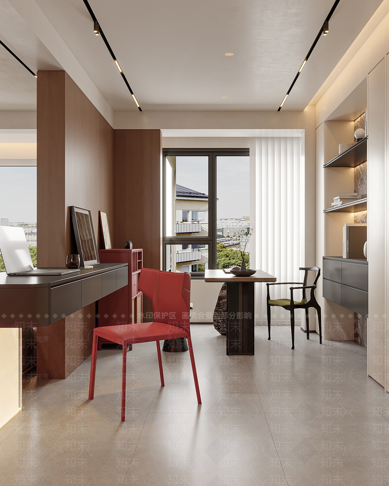现代简约书房3D模型下载【ID:1228981008】
