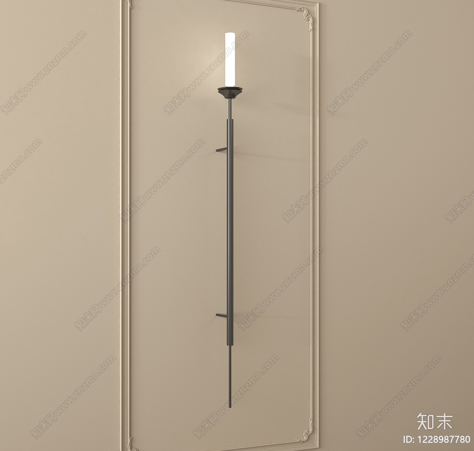 极简金属壁灯3D模型下载【ID:1228987780】