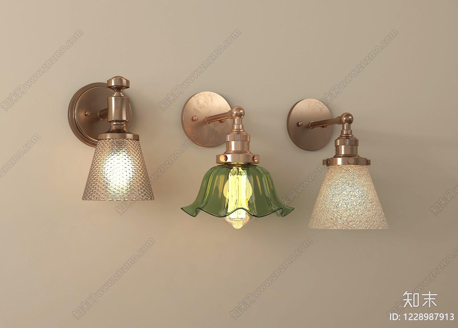 复古工业风壁灯3D模型下载【ID:1228987913】