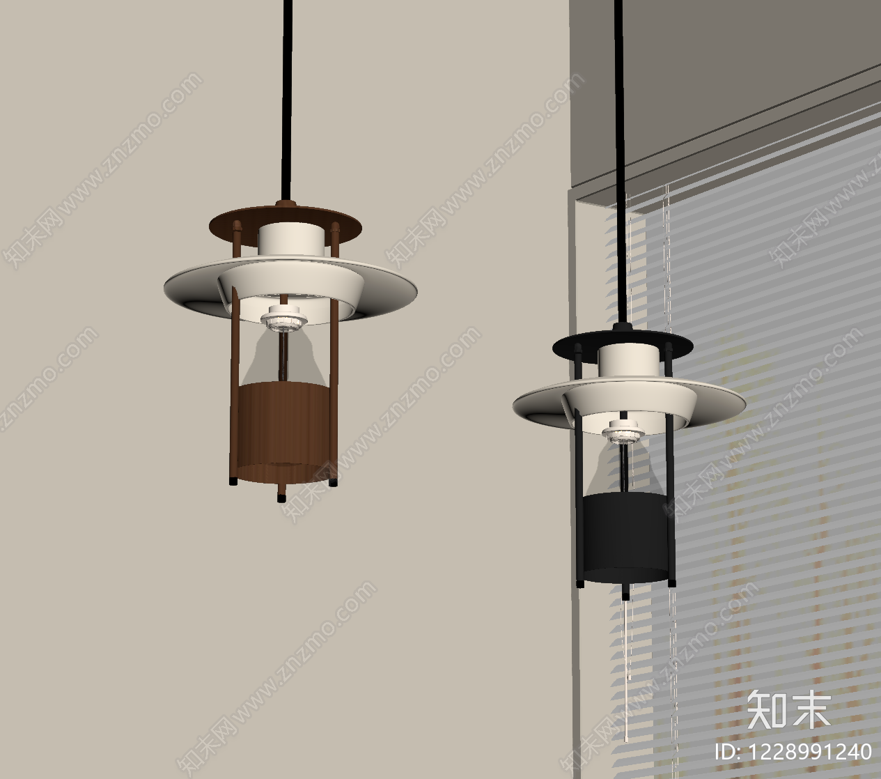 中古风吊灯组合SU模型下载【ID:1228991240】