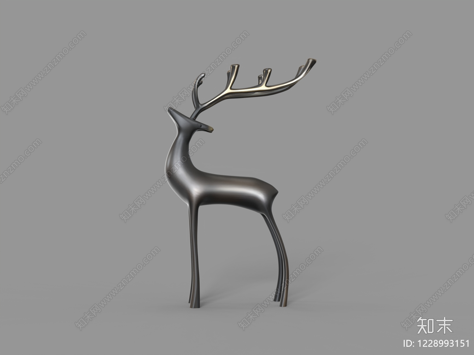 极简雕塑摆件3D模型下载【ID:1228993151】