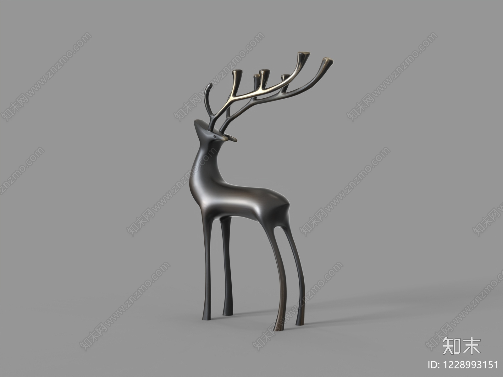 极简雕塑摆件3D模型下载【ID:1228993151】