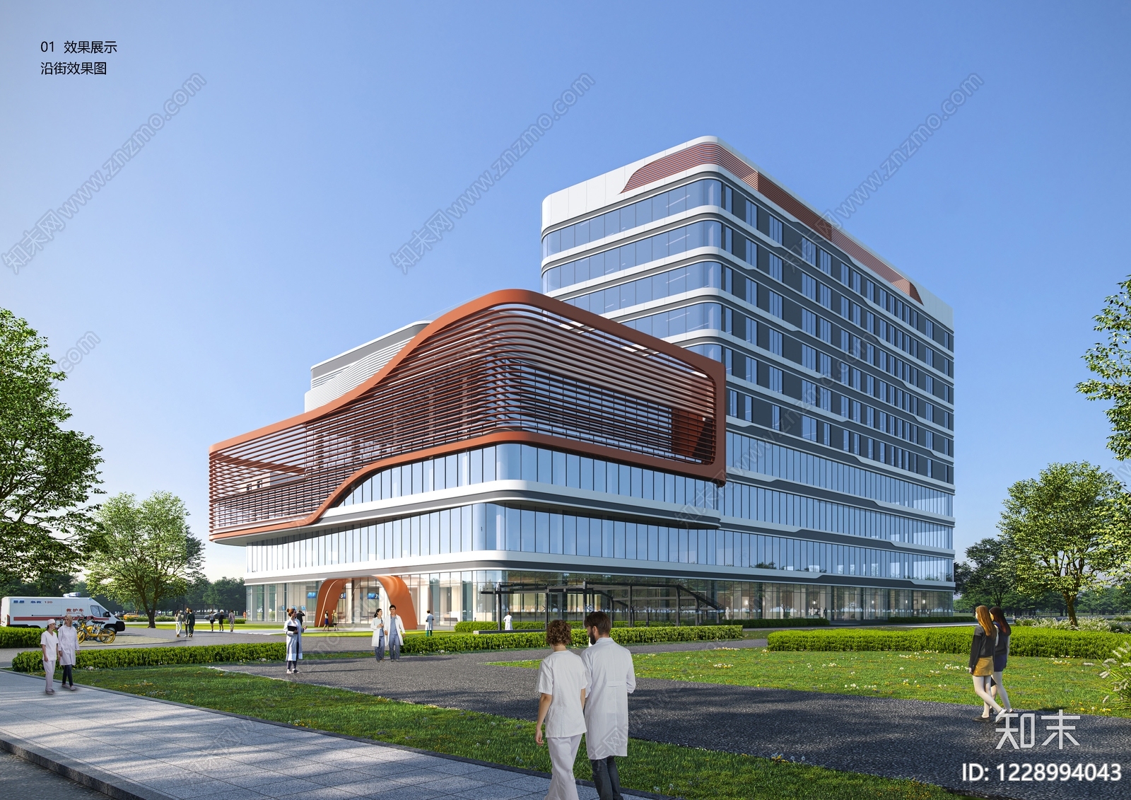 医院建筑cad施工图下载【ID:1228994043】