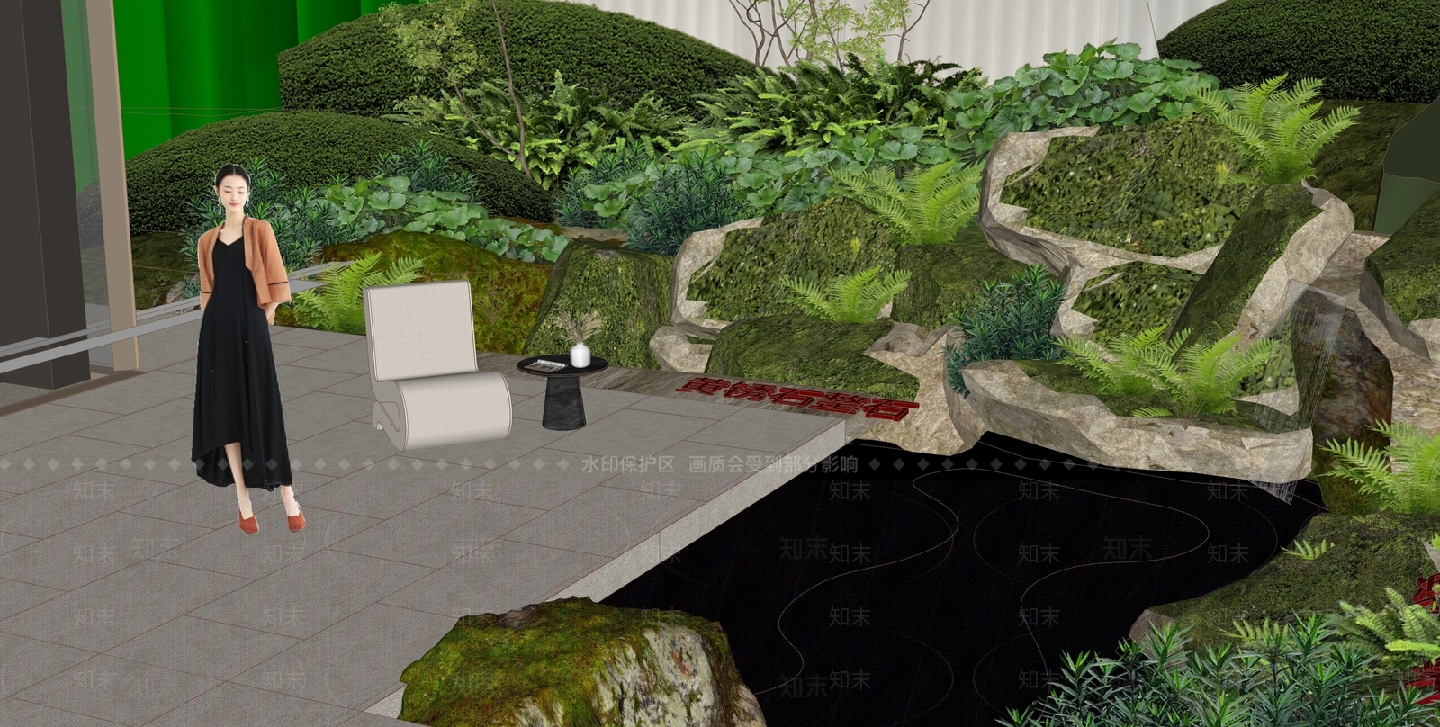 新中式景观小区景观SU模型下载【ID:1228994027】