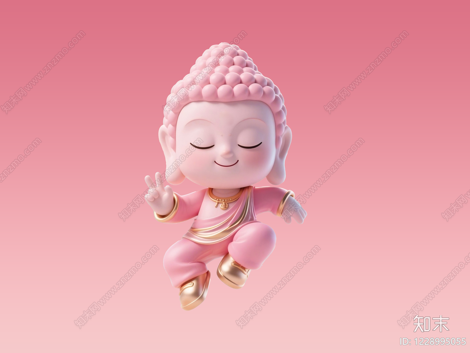 禅意雕塑摆件3D模型下载【ID:1228995055】