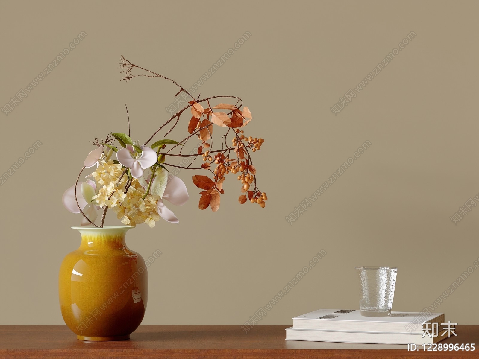 中古风花艺SU模型下载【ID:1228996465】