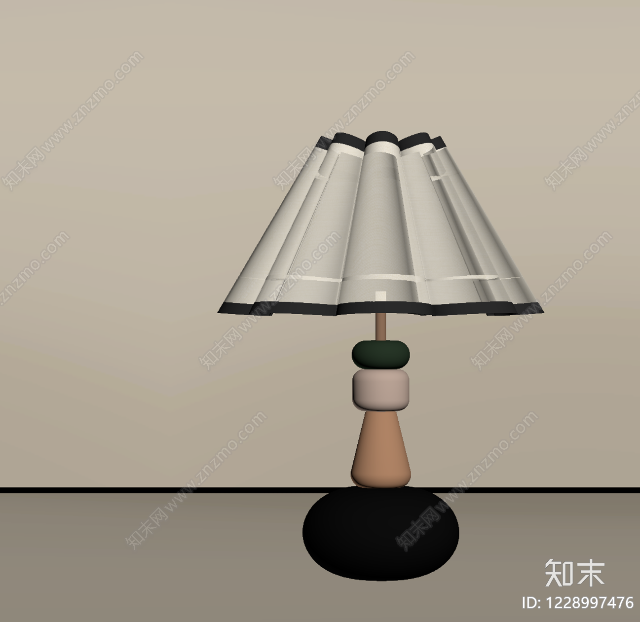 中古风台灯SU模型下载【ID:1228997476】