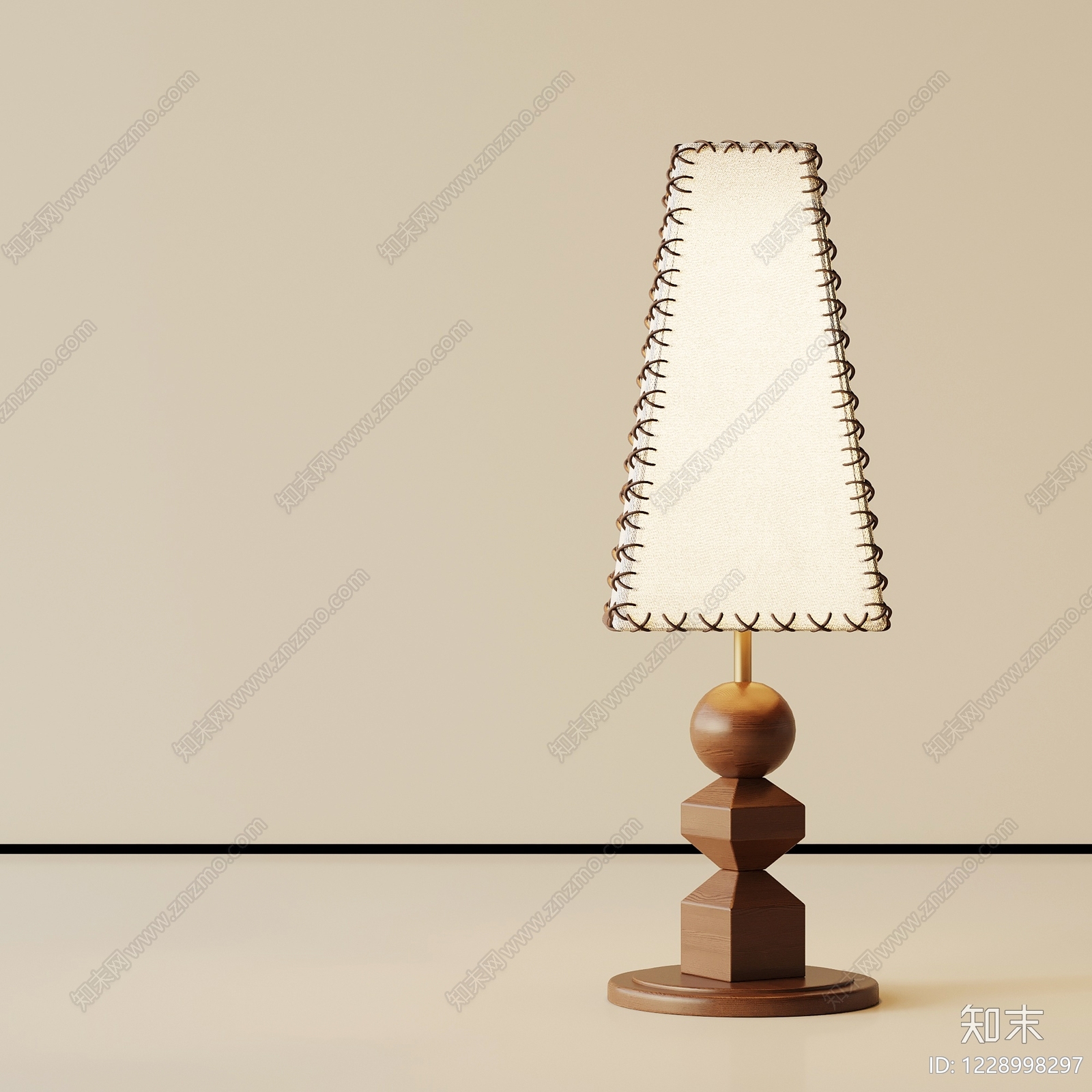 中古风台灯SU模型下载【ID:1228998297】