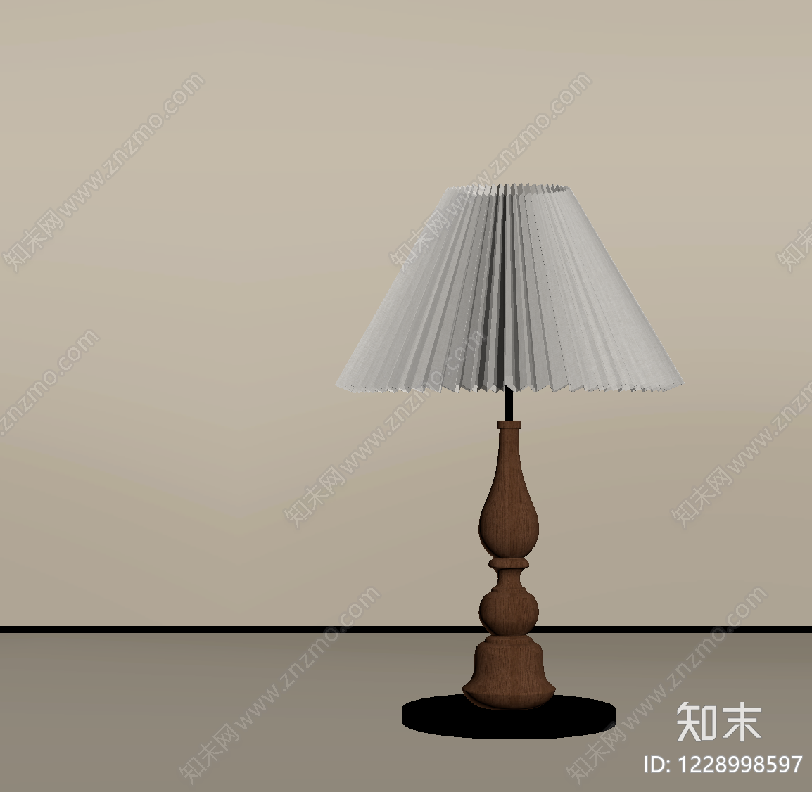 中古风台灯SU模型下载【ID:1228998597】