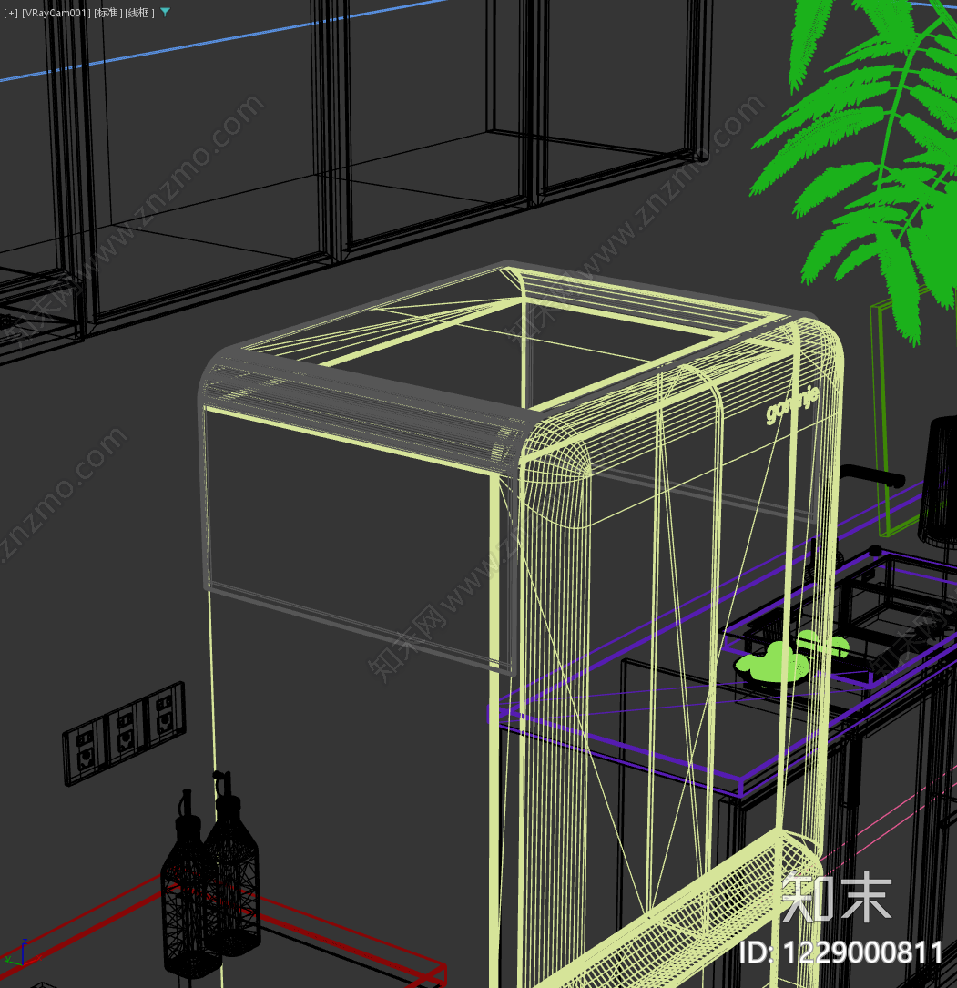 原木风厨房用品3D模型下载【ID:1229000811】