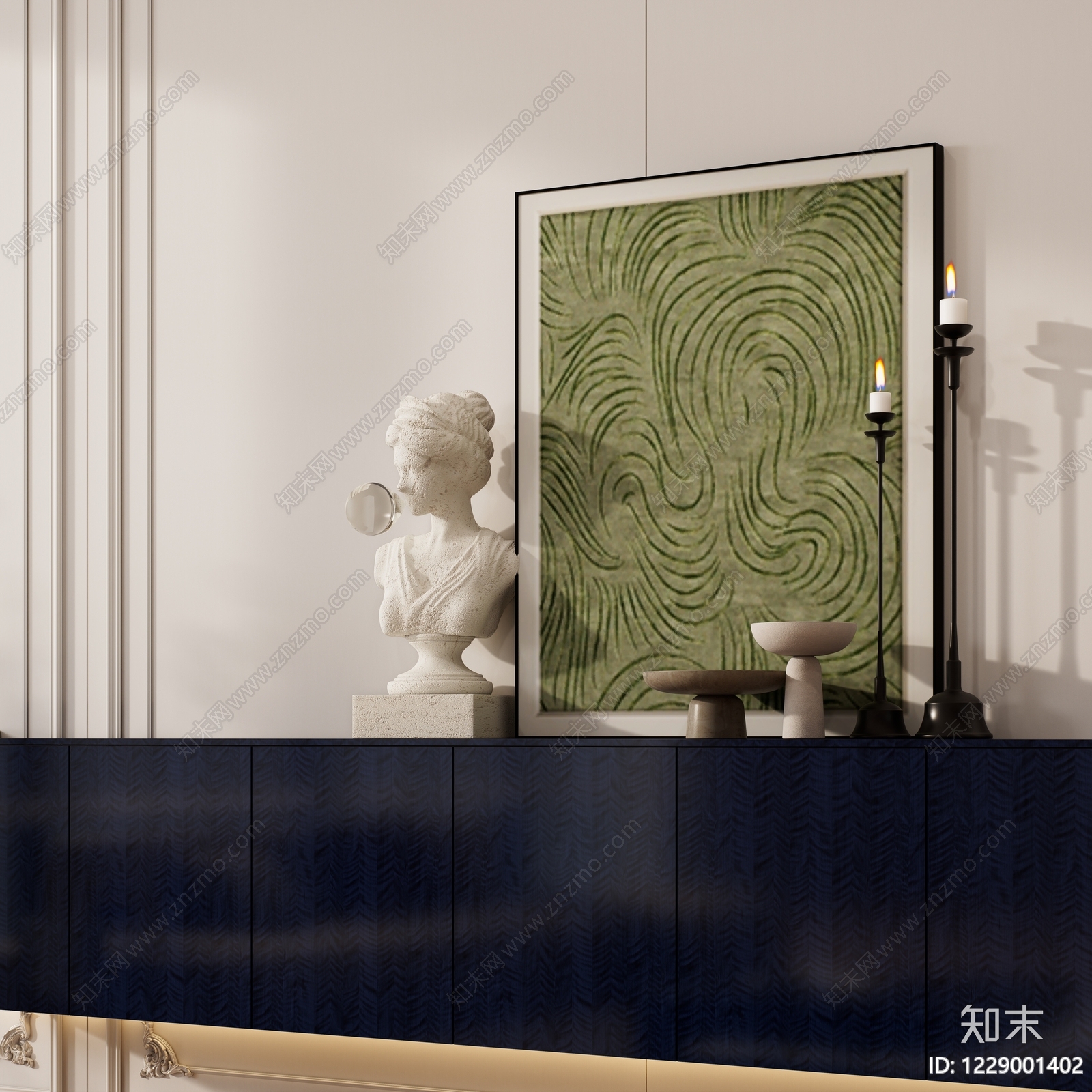法式观景客厅SU模型下载【ID:1229001402】