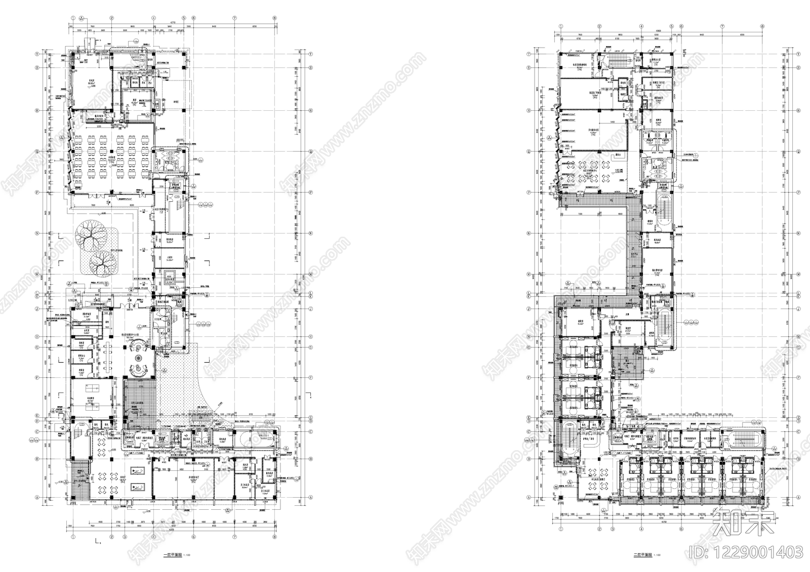 老年住宅cad施工图下载【ID:1229001403】