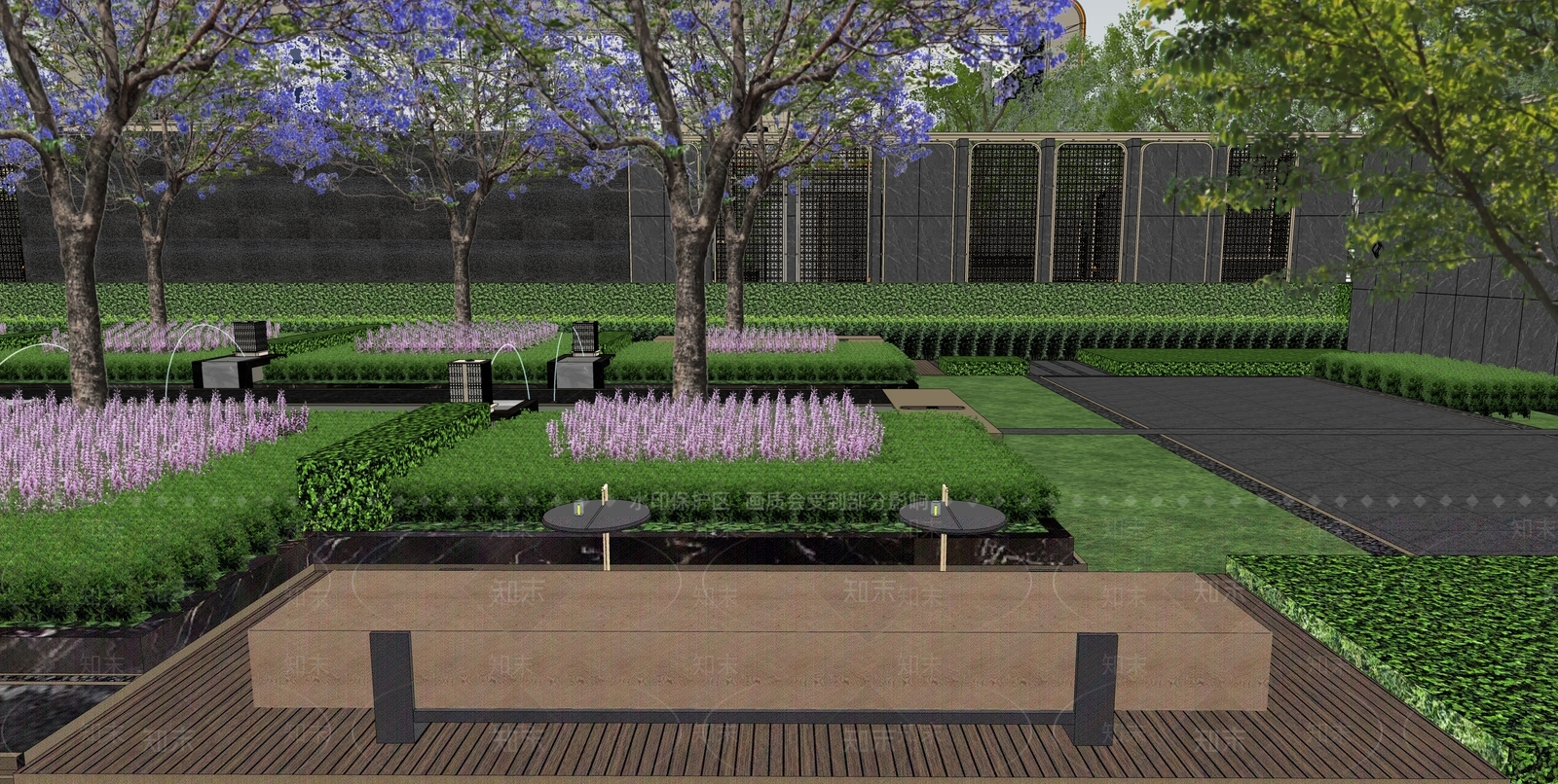 新中式景观小区景观SU模型下载【ID:1229002707】