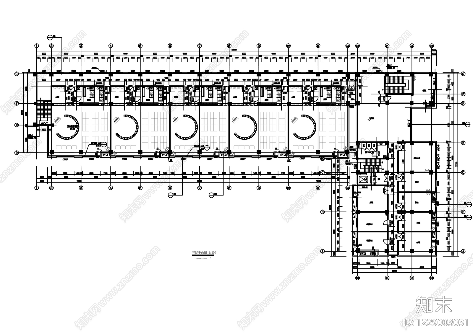 幼儿园建筑cad施工图下载【ID:1229003031】
